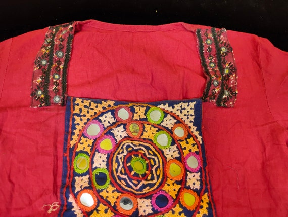 Old Banjara Indian gypsy choli top embroidery fro… - image 6