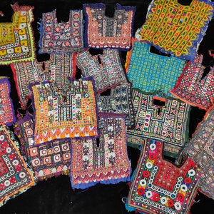 Big cheapest lot 1000+ pieces Vintage baluchi dress patches, yoke, neck, Handmade embroidery, Banjara Applique, banjara patch yoke Afghani