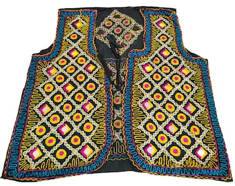 Banjara Jacke, Boho Jacke, seltene Vintage Rabari Stickerei Jacke, Tribal Rabari Jacke Vintage Handgemachte verzierte Banjara-Jacke