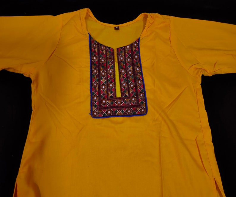 Indian Cotton short kurti handmade kurti Embroidered kurti-Gujarati hand embroidery kurti-Indian kutch hand embroidery kurti top-tunic