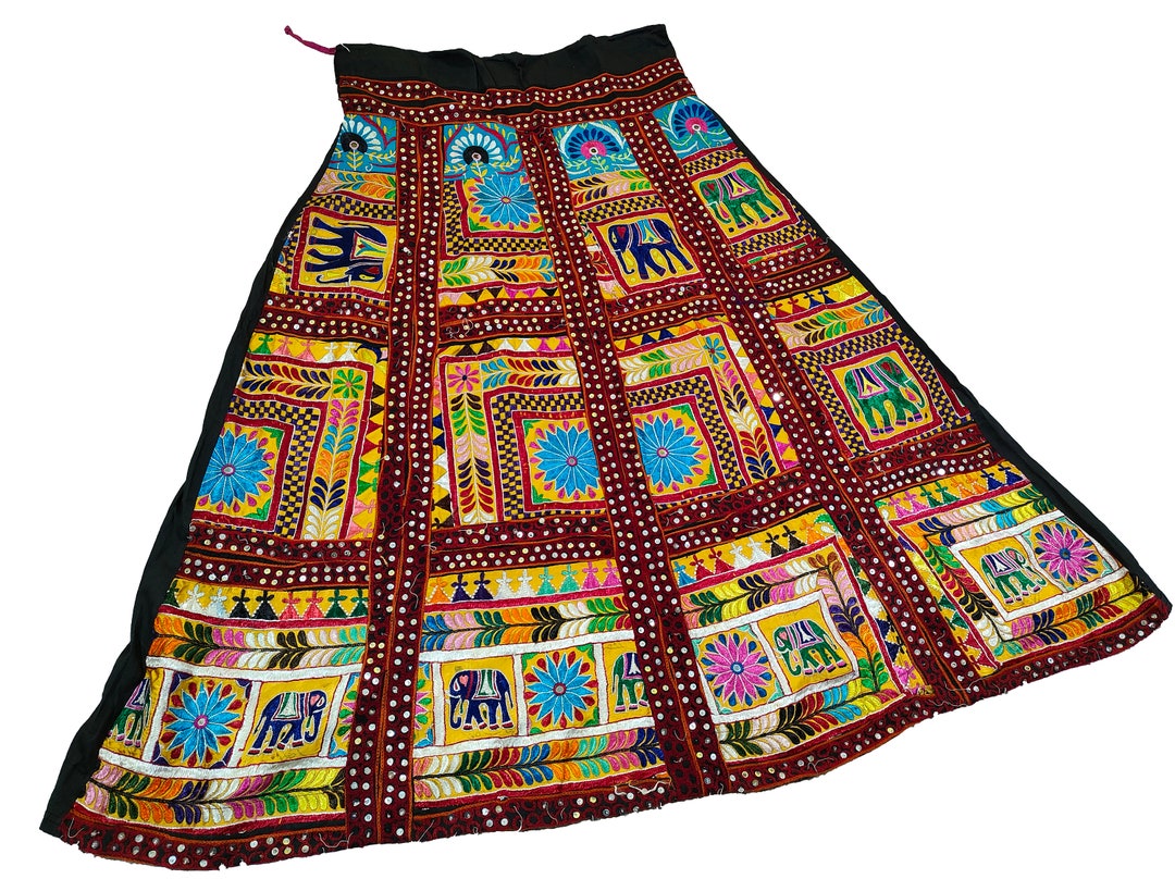 Banjara Skirt Vintage Lehenga Very Heavy Embroidered Collectible Mirror ...