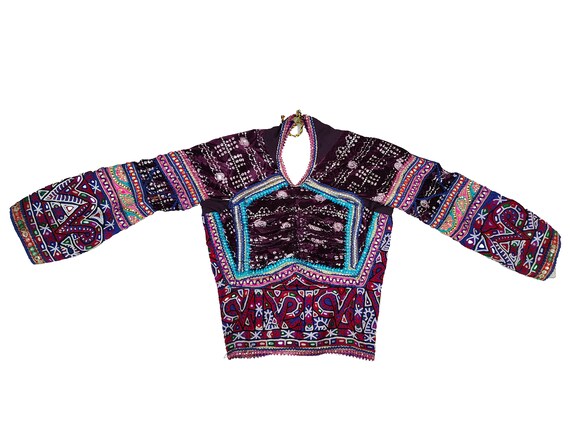 Banjara Indian gypsy choli old top embroidery fro… - image 5