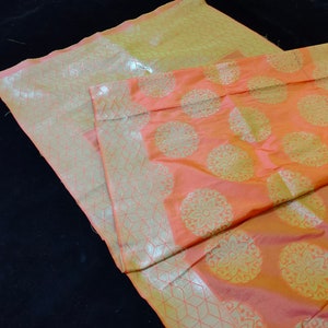Banarasi Silk Dupatta, Silk Stole, Silk Shawl, Silk Dupatta, Kora Silk Dupatta, Stole, golden accents, Traditonal ethnic wedding dupatta