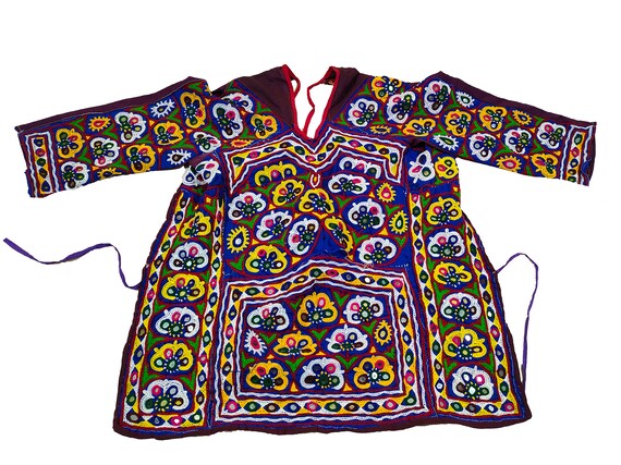 Old Banjara Indian gypsy choli top embroidery fro… - image 4