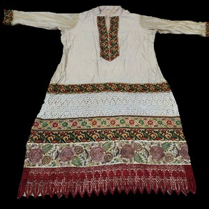 vintage embroidery dress handmade kurta , Embroidered kurti-Gujarati hand embroidery kurti-Indian kutch hand embroidery kurti- top-tunic