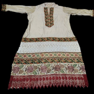 vintage embroidery dress handmade kurta , Embroidered kurti-Gujarati hand embroidery kurti-Indian kutch hand embroidery kurti- top-tunic