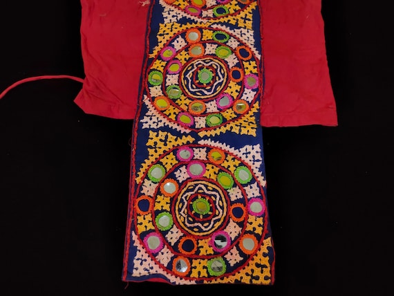 Old Banjara Indian gypsy choli top embroidery fro… - image 4