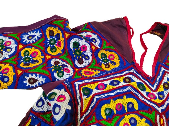 Old Banjara Indian gypsy choli top embroidery fro… - image 9