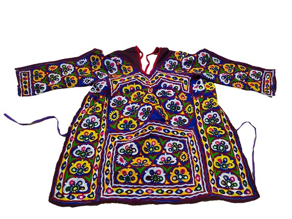 Old Banjara Indian gypsy choli top embroidery fro… - image 8