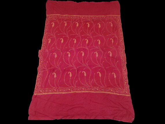 woolen Vintage Pashmina Kashmiri Scarf embroidery… - image 9