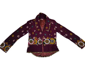 Banjara Jacke Blazer Mantel, Boho afghani Jacke, seltene Vintage Rabari Stickerei Jacke, Stammes- Rabari Jacke Vintage handgemachte Manteljacke