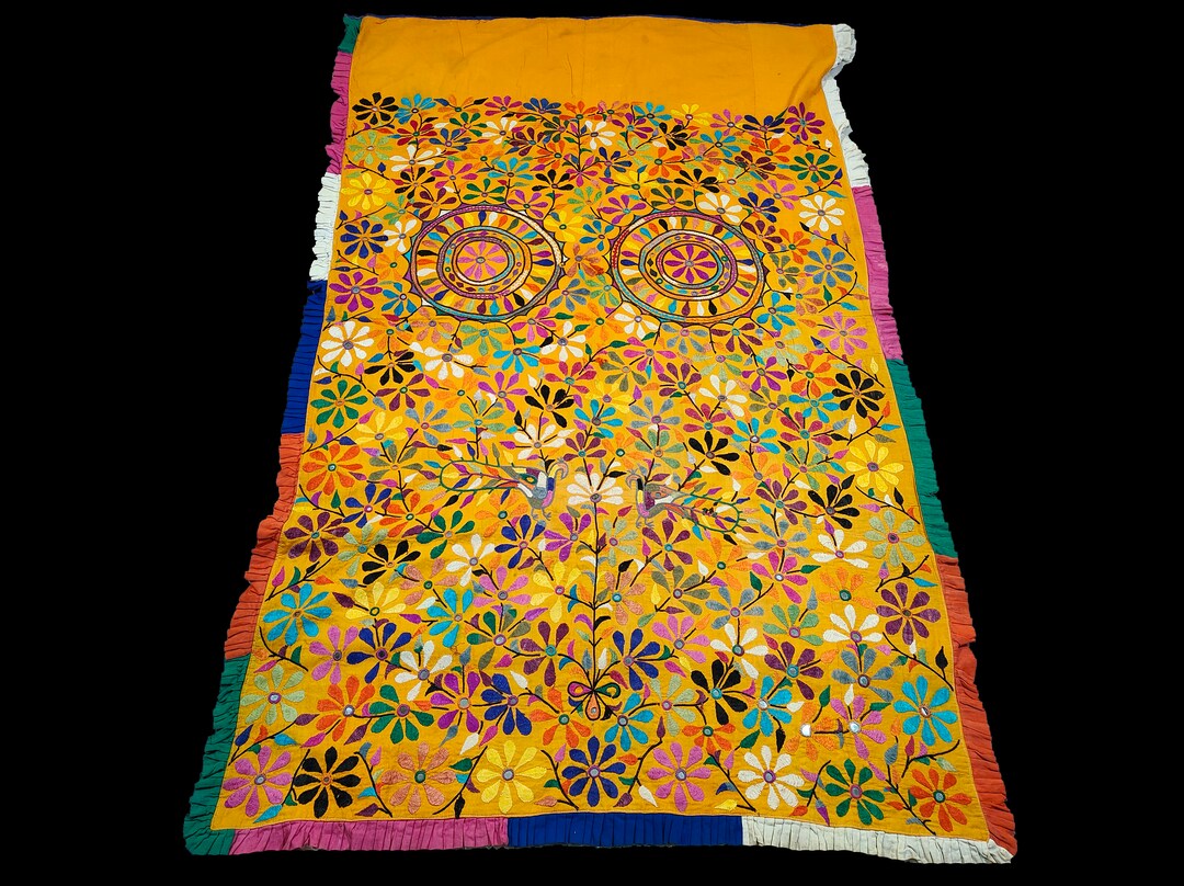 Antique Banjara Wall Hand Figure Work Collectible Hanging Ethnic Kutchi ...
