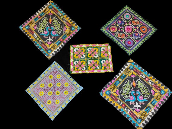 Buy Banjara Wall Hanging SET OF 5 Multicolor Banjara Tapestry Boho Wall Hanging Vintage Rabari Embroidery Indian Tapestry Wall Tapestry Online in India Etsy