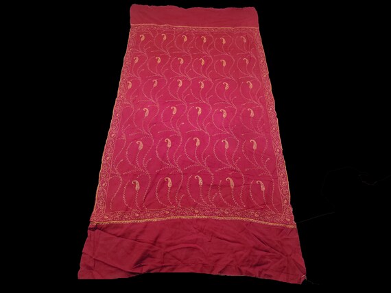 woolen Vintage Pashmina Kashmiri Scarf embroidery… - image 2