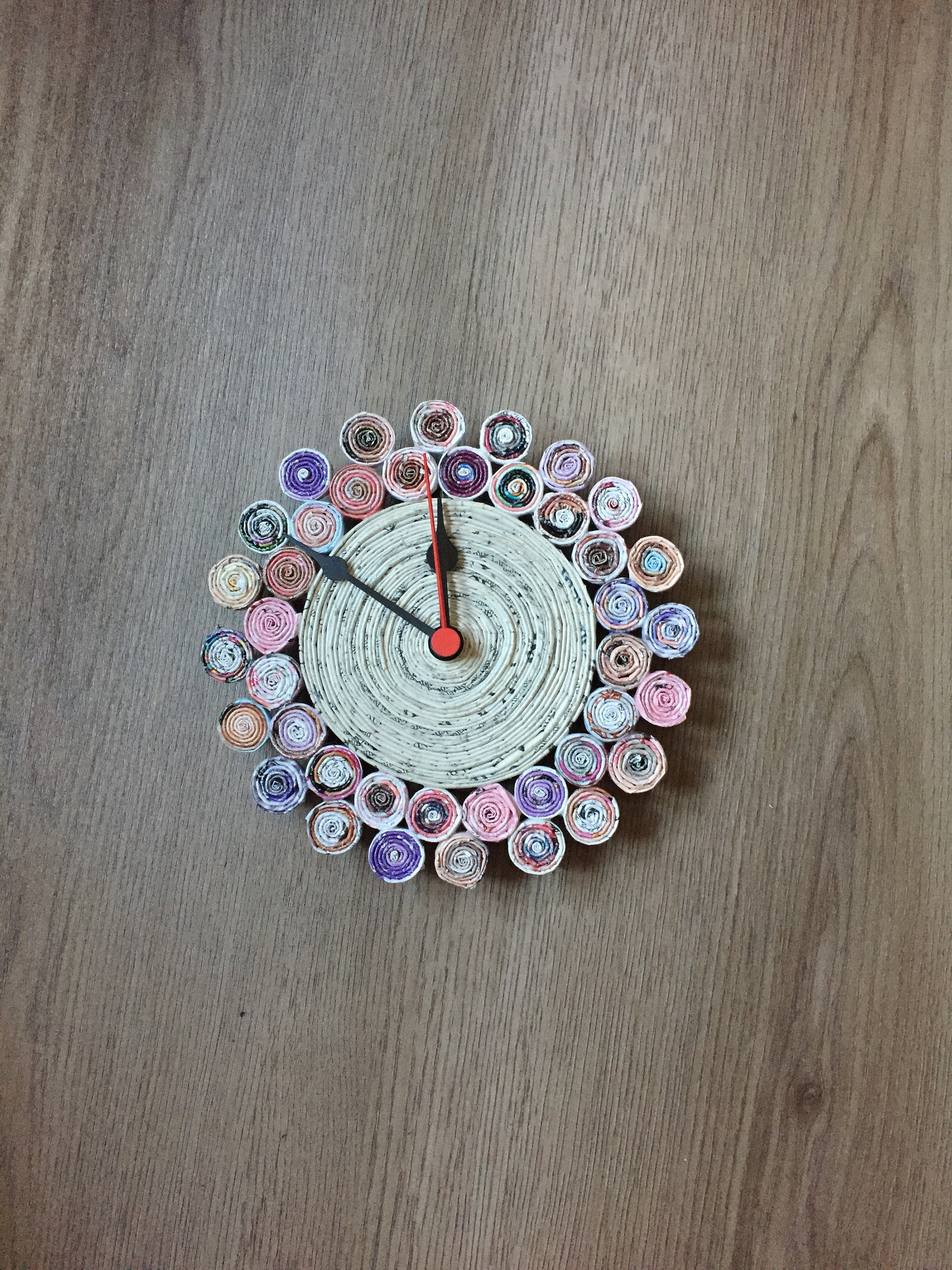 Watch PAPER Clock Table Clock Handmade Watch Paper Clock Etsy