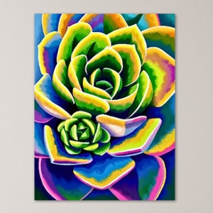 Kit per dipingere fiori con i numeri, per adulti, kit per dipingere fiori succulenti e luminosi, piante da appartamento, regalo moderno per artigiani, colori vivaci, regalo di Natale 137