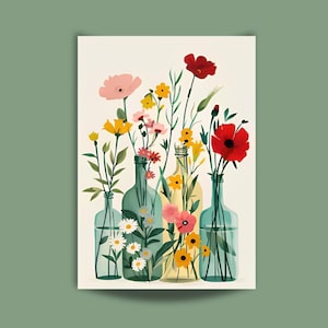 Paint By Numbers for Adults Wildflowers on a Beige Background Diy Acrylic Painting Kit For Adults Nature Wall Art Crafters Gift Home 248