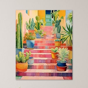 Kit di pittura con i numeri per adulti, piante grasse e cactus, kit per dipingere fiori e piante d'ingresso, regalo per artigiani, decorazioni per la casa, Natale 134