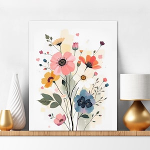 Paint By Numbers Kit For Adults Simply Wildflowers Diy Acrylic Painting Kit Nature Lovers Wall Art Christmas Gift Diy Acrylic Paint Kit 329