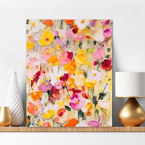 Paint By Numbers For Adults Abstract Wildflower Meadow Painting Kit Nature Wall Art Gift for Crafters Christmas Gift Set 284