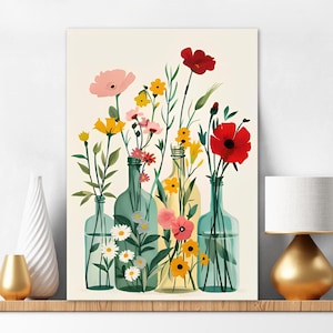 Paint By Numbers Kit Adult Wildflowers in Jars Acrylic Painting Crafters Home Decor 248