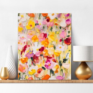 Paint By Numbers For Adults Abstract Wildflower Meadow Painting Kit Nature Wall Art Gift for Crafters Christmas Gift Set 284