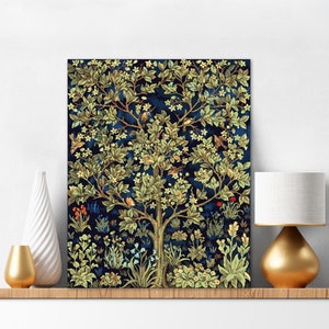 Paint By Numbers Kit for Adults Tree of Life by William Morris Green Diy Painting Kit Flowers and Leaves Paining Set Xmas Gift 19