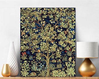 Paint By Numbers Kit for Adults Tree of Life by William Morris Green Diy Painting Kit Flowers and Leaves Paining Set Xmas Gift 19