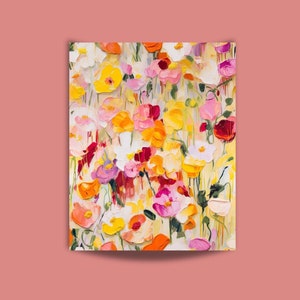 Paint By Numbers For Adults Abstract Wildflower Meadow Painting Kit Nature Wall Art Gift for Crafters Christmas Gift Set 284