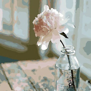 Paint By Numbers for Adults - Flower in a Bottle With Water Painting Kit - 25