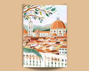 Paint By Numbers Kit For Adults Florence View Painting Kit Italian City Art Gift Acrylic Paint Gift for the Traveler 182