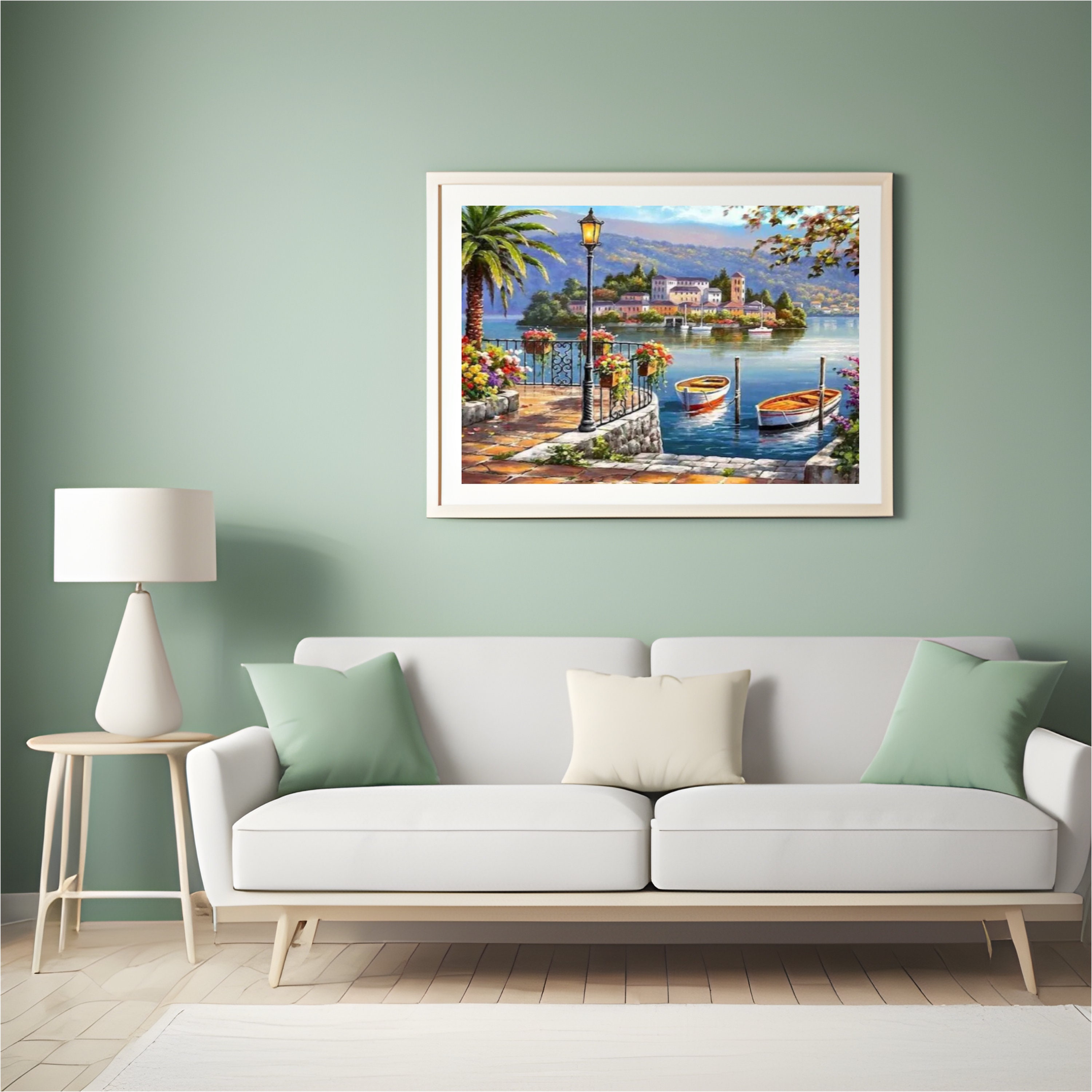 CreArt Mediterranean Landscape - Paint by numbers for adults