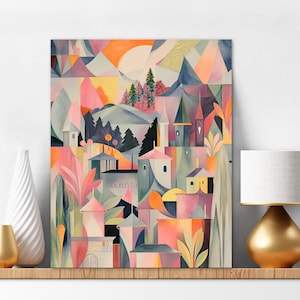 Paint By Numbers Kit For Adults Pastel City Painting Kit Abstract City Christmas Gift Birthday Gift Acrylic Paint Set for Mom 308
