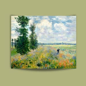 Paint By Numbers Kit for Adults Monet&#39;s Poppy Fields near Argenteuil Diy Painting Kit Christmas Gift Birthday Gift Mindfulness Set 45