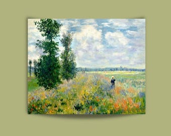 Paint By Numbers Kit for Adults Monet&#39;s Poppy Fields near Argenteuil Diy Painting Kit Christmas Gift Birthday Gift Mindfulness Set 45
