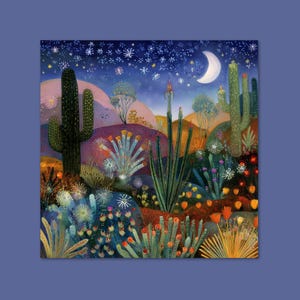Cross Stitch Kit - Rare Cactus Modern Desert Embroidery Set | Floral Needlepoint | Intermediate Craft Project 340