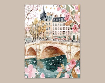 Kit de pintura de diamantes París en primavera Estilo de vida urbano Set 533
