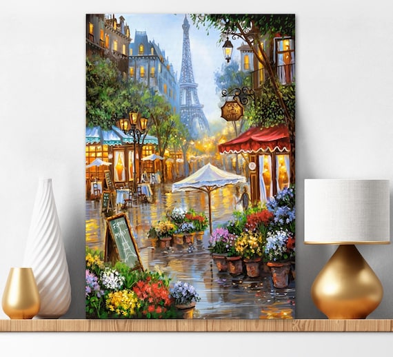 Paint by Number Kit for Adults Paris France Eiffel Tower Diy