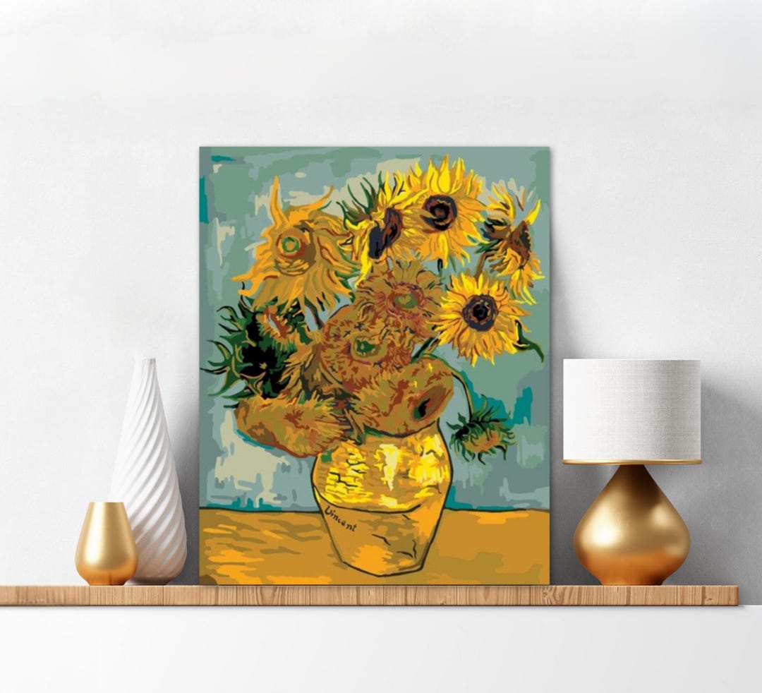 Figured'Art Peinture par Numéro Adulte Bocal de Tournesols
