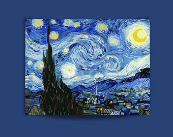 Kit Pittura Numerica Fai Da Te – Van Gogh – Notte Stellata Sopra Il Rodano – 40x50 Cm – Tela Stampata Senza Cornice - 2
