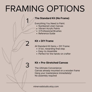 three different framing options for artwork, each with its own unique features and benefits.
