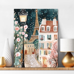 Diamond Painting Kit Paris Street At Night Painting Kit Paris City Art Drill Paint Eiffel Tower Bohemian Wall Art 429