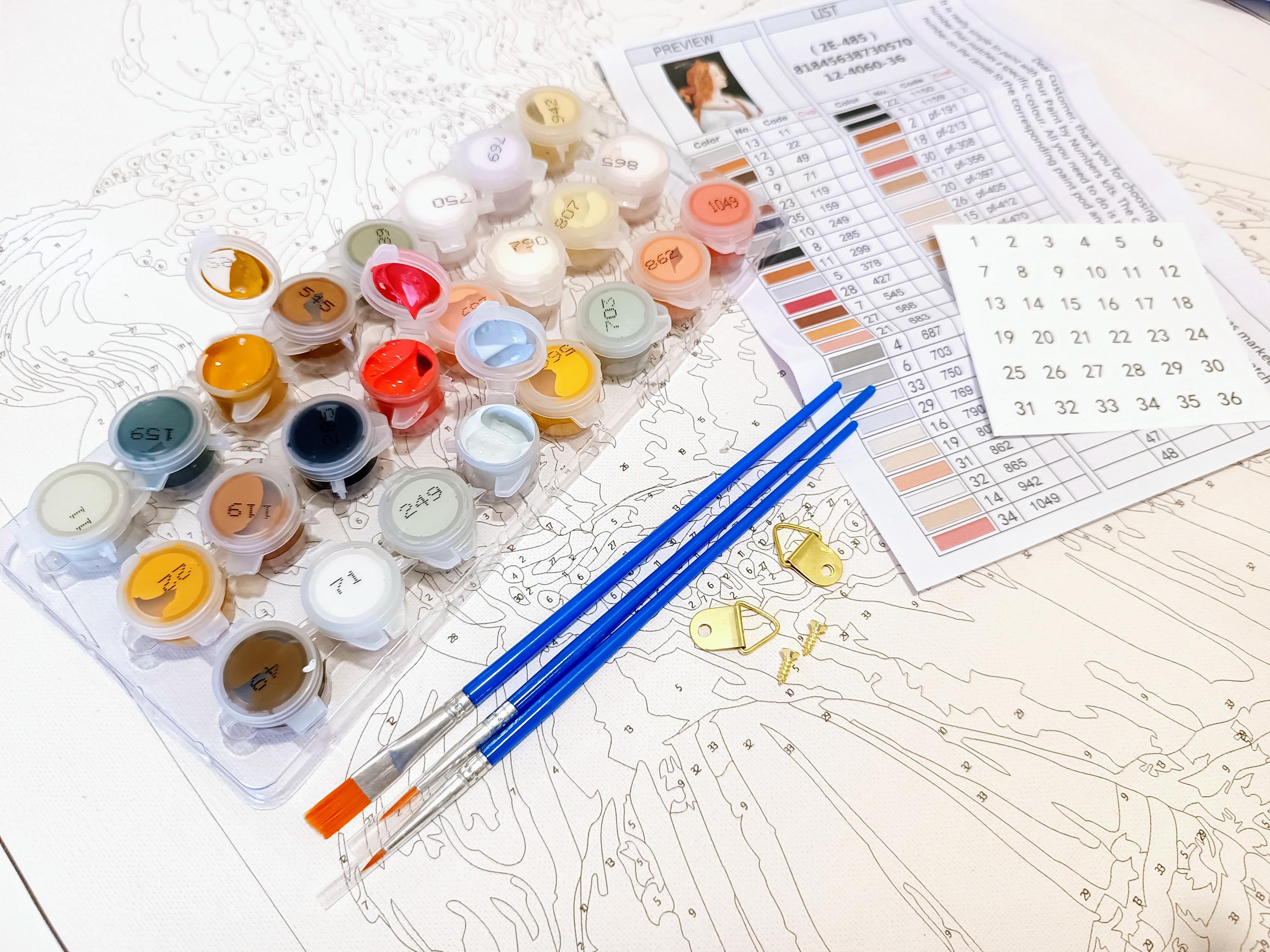 Kit De Pintura Por Números Para Adultos Mural Grande Para Colorear (Referencia N A 0605 d a Kit De Pintura Por Números Para Adultos Mural Grande Para Colorear (Referencia N A 0605 d a