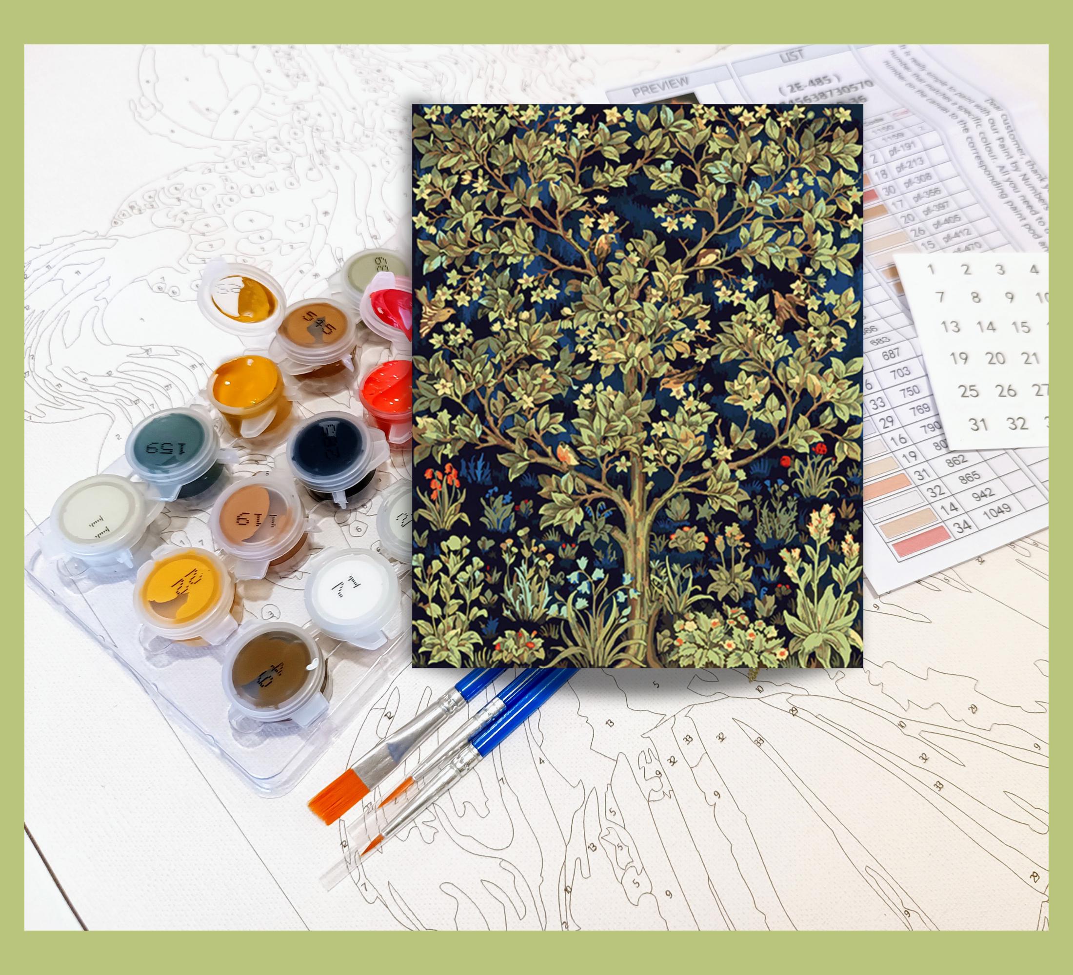 Tree of life william morris paint by numbers shop