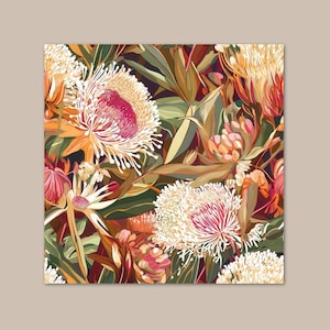 Korsstygnskit, Australiens inhemska proteablommor - Botaniskt nålmönster, Blombroderidesign 2967