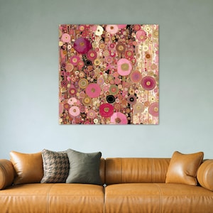 Paint By Numbers Kit for Adults Klimt Style Pink Floral Art Square Set 2498 image 5