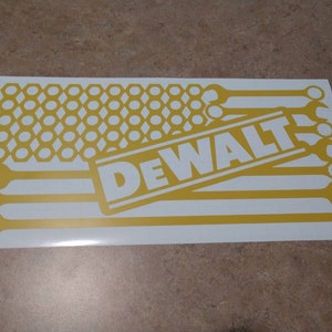DeWalt Tools flag decal