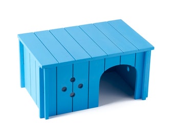 Babooda Wooden Hamster House – Easy to Assemble, Small, Ventilated Pet Play Den for Hamsters, Gerbils, Mice, Guinea Pigs | Pet Toys & Houses