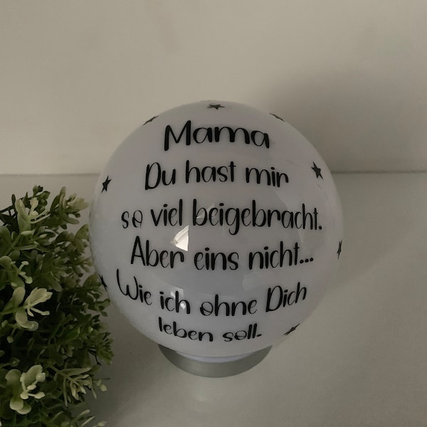 Solarlampe Mama, Grablicht personalisiert, ,Grabschmuck Mama,Grablaterne-Muttertag