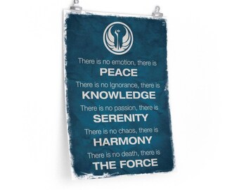 Jedi Code Print Etsy